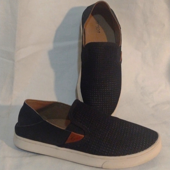OluKai Shoes - OLUKAI PEHUEA Women's Size 8 Loafer Black Mesh Shoes Sneakers